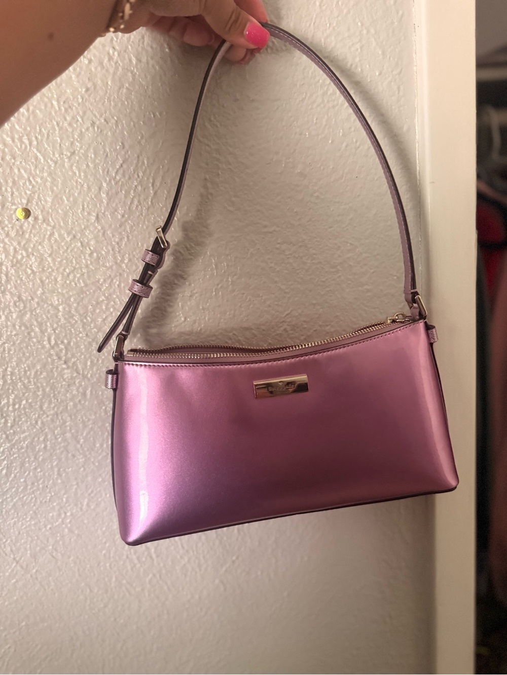 kate spade Metallic Lavender-Pink Mini Shoulder Bag
